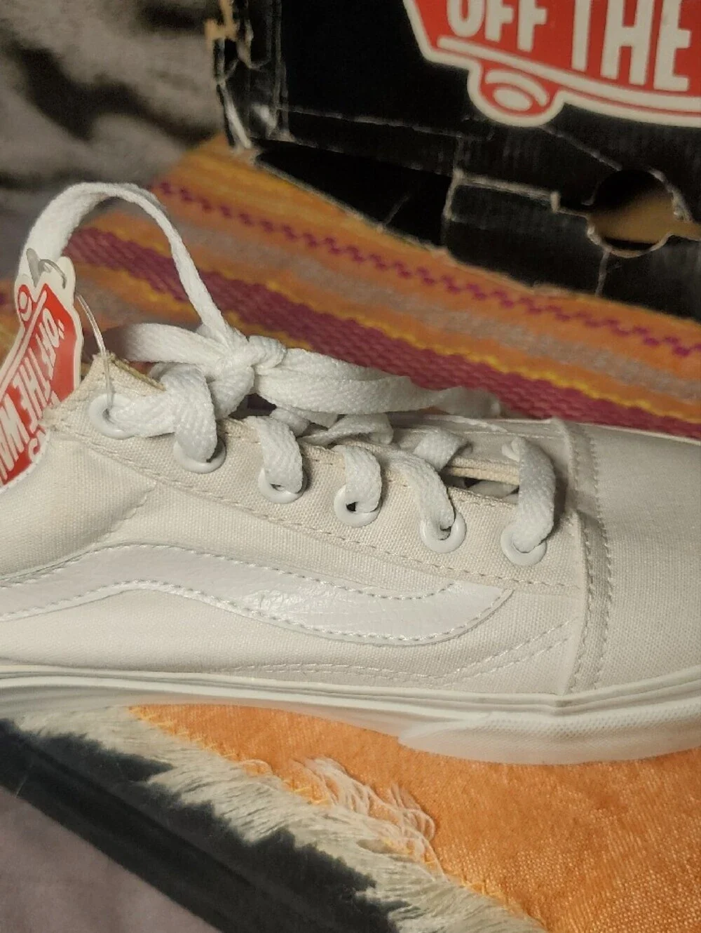 New Vans Men’s Low-Top Sneakers in White Men's 6.5 Women's 7.5